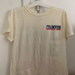 Cream colored Champion T-shirt